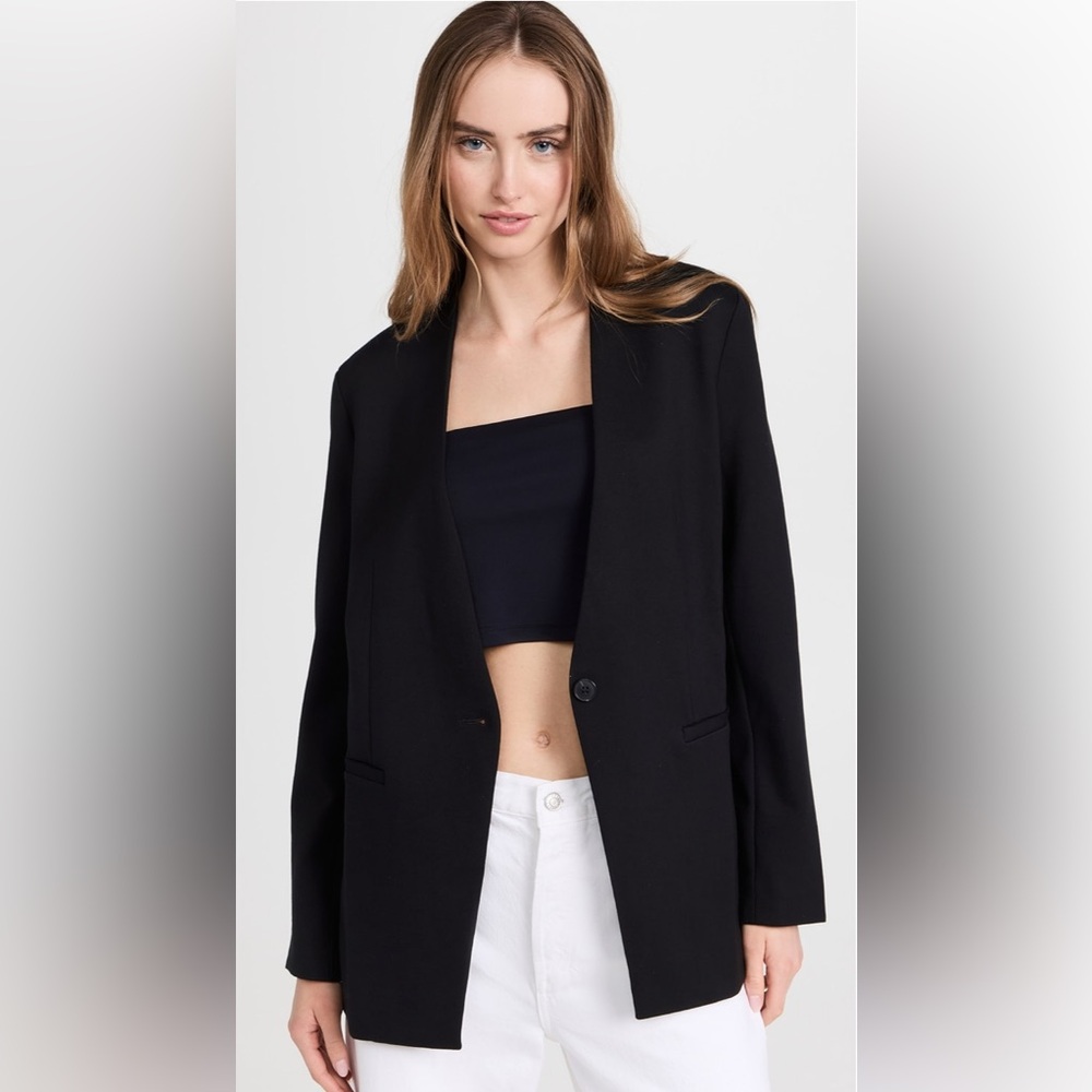 SPANX Navy Open-Front Blazer - Picture 3 of 16